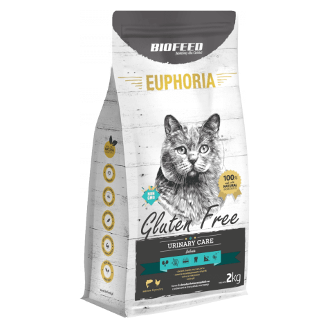 BIOFEED EUPHORIA URINARY CARE Gluten Free karma dla kotów z drobiem i łososiem 2kg