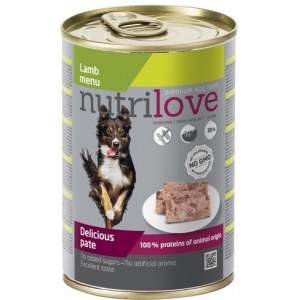NUTRILOVE Premium pasztet dla psa z jagnięciny 400g [11439]
