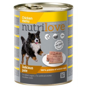 NUTRILOVE Premium pasztet dla psa z kurczaka 800g [11453]