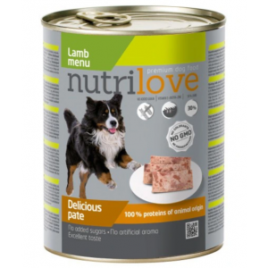 NUTRILOVE Premium pasztet dla psa z jagnięciny 800g [11443]