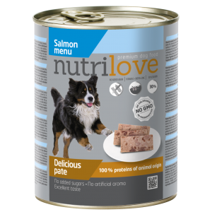 NUTRILOVE Premium pasztet dla psa z łososia 800g [11444]
