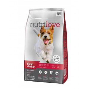 NUTRILOVE Premium dla psa ADULT S ze świeżym kurczakiem 1,6kg [12292]