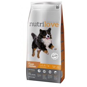 NUTRILOVE Premium dla psa ADULT L ze świeżym kurczakiem 12kg [11480]