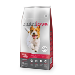 NUTRILOVE Premium dla psa ADULT S ze świeżym kurczakiem 8kg [11475]