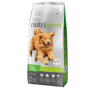 NUTRILOVE Premium dla psa MATURE +7 ze świeżym kurczakiem 12kg [11486]