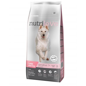 NUTRILOVE Premium dla psa SENSITIVE z jagnieciną i ryżem 12kg [11489]