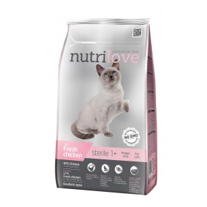 NUTRILOVE Premium dla kota STERILE ze świeżym kurczakiem 1,4kg [12297]