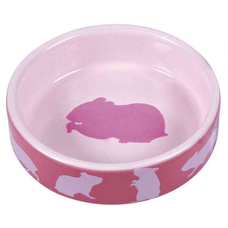 TRIXIE Miska ceramiczna dla chomika z motywem chomika, 80 ml, śr. 8 cm [TX-60731] - 2