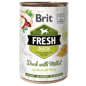 Brit Fresh Dog Duck with Millet puszka 400g