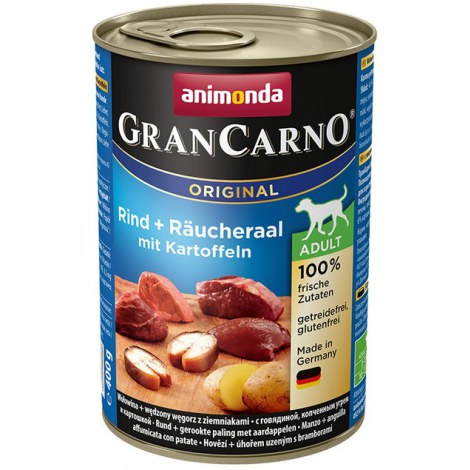 Animonda GranCarno Adult Rind Raucheraal Kartoffeln Wołowina, Węgorz + Ziemniaki puszka 400g - 2