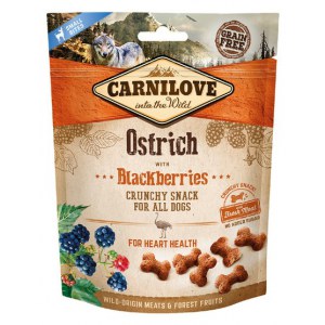 Carnilove Dog Snack Fresh Crunchy Ostrich+Blackberries 200g