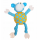 YARRO Zabawka pluszowa dla psa - niebieska krowa piszcząca z gumową siatką 35cm [Y0007]