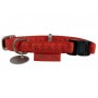 Zolux Obroża regulowana Mac Leather 10mm Czerwona [522030RO] - 2