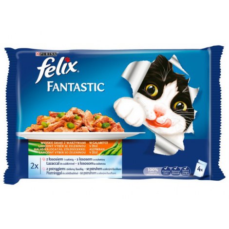 Felix Fantastic Uczta Oceanu z Warzywami w galaretce saszetka 4x100g