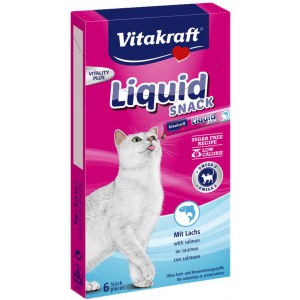 VITAKRAFT CAT LIQUID SNACK przysmak z łososiem i omegą dla kota 6szt+2szt gratis