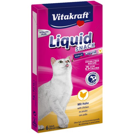 VITAKRAFT CAT LIQUID SNACK przysmak z kurczakiem i tauryną dla kota 6szt +2szt gratis - 2