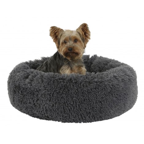 KERBL Legowisko dla psa FLUFFY, ciemnoszare, śred. 60cm x 18cm [80409] - 2