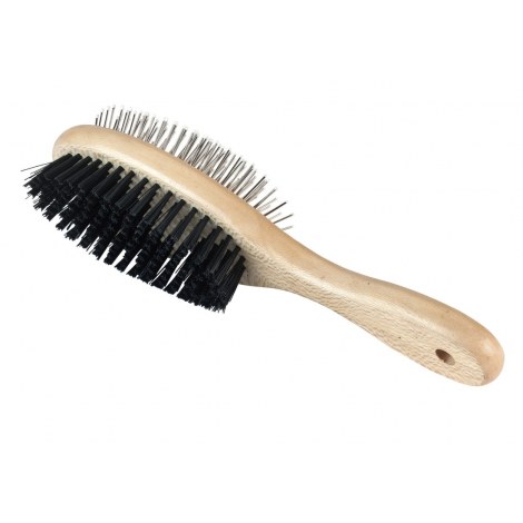 KERBL Szczotka dwustronna drewniana dla psów 23cm [83273]