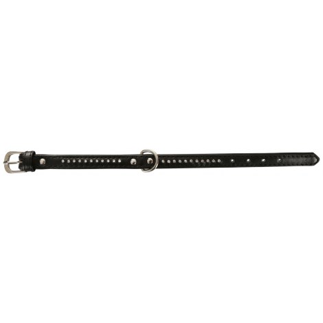 KERBL Obroża wysadzana kryształkami, 23 -28 cm, 14 mm, czarna [80254]
