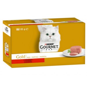 Gourmet Gold Mus z Wołowiną puszka 4x85g