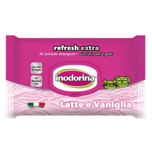 Inodorina Chusteczki Latte e Vaniglia - zapach mleka i wanilii 40szt