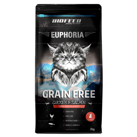 BIOFEED Euphoria JUNIOR CAT Grain Free Chicken&Salmon 300g
