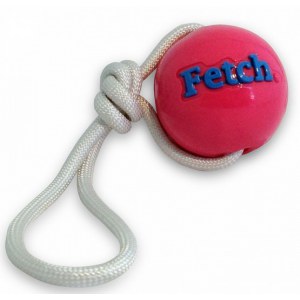 Planet Dog Fetch Ball piłka ze sznurem różowa [68735]