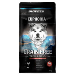 BIOFEED EUPHORIA Grain Free Adult dla dorosłych psów z indykiem i łososiem 2kg
