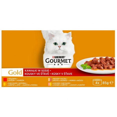 Gourmet Gold Mix - cztery smaki w sosie - puszka 4x85g - 2