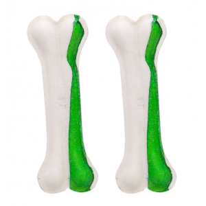 ADBI Kość prasowana biało zielona 10cm (30-35g) [AK44] 20szt