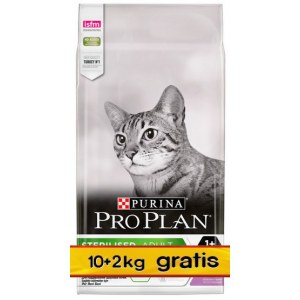 Purina Pro Plan Cat Sterilised Optirenal Turkey 12kg (10+2kg gratis)