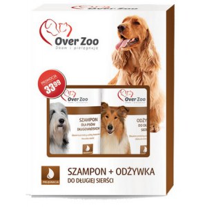 Over Zoo Szampon i odżywka dla psów długowłosych dwupak 2x250ml