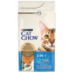 Purina Cat Chow 3in1 z indykiem 1,5kg