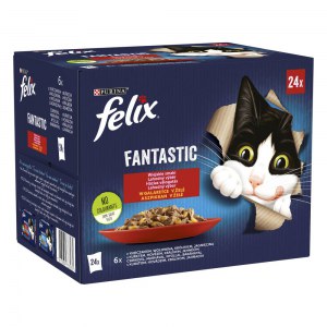 FELIX FANTASTIC Wiejskie smaki saszetki dla kota w galarecie (24x85g)