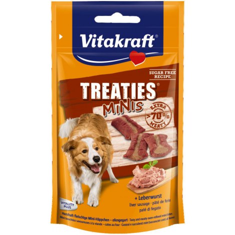 VITAKRAFT TREATIES BITS przysmak z wątróbką dla psa 120g +20% gratis