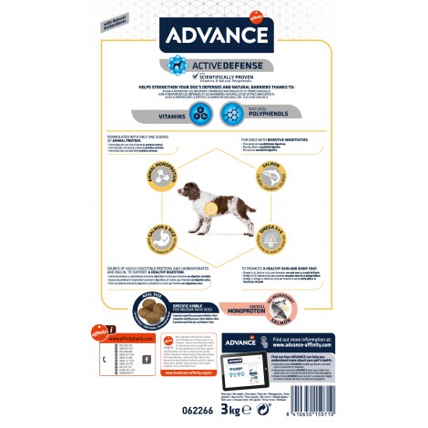 ADVANCE Sensitive Salmon&Rice - sucha karma dla psów 3kg [524319] - 2