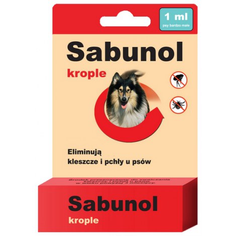 Sabunol Krople przeciw pchłom i kleszczom dla psa 1ml - 2