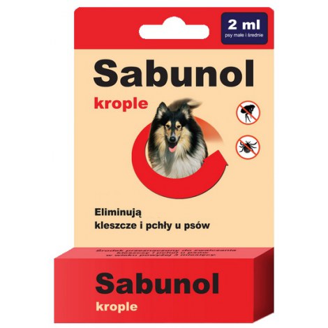 Sabunol Krople przeciw pchłom i kleszczom dla psa 2ml - 2