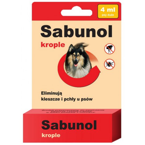 Sabunol Krople przeciw pchłom i kleszczom dla psa 4ml - 2