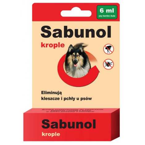 Sabunol Krople przeciw pchłom i kleszczom dla psa 6ml - 2