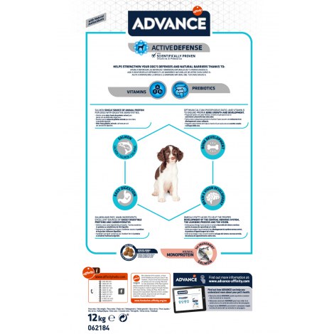 ADVANCE Puppy Sensitive - sucha karma dla szczeniąt z wrażliwością pokarmową 12kg [920179] - 2