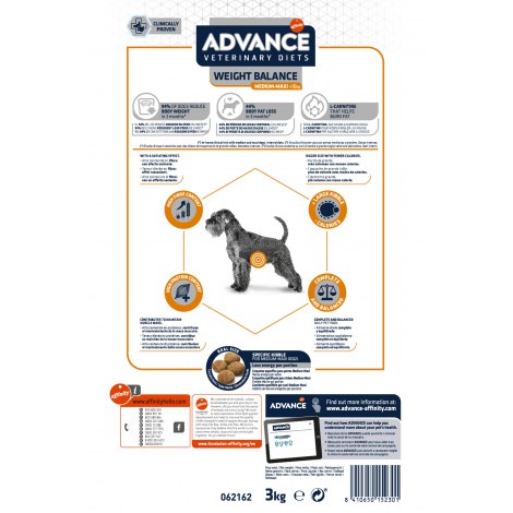 ADVANCE DIET Weight Balance - sucha karma dla psów 3kg [923528] - 2