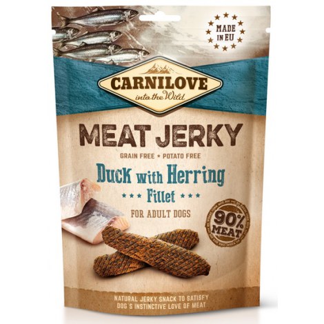 Carnilove Dog Jerky Duck & Herring Fillet - kaczka i filet ze śledzia 100g