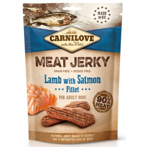 Carnilove Dog Jerky Lamb & Salmon Fillet - jagnięcina i filet z łososia 100g