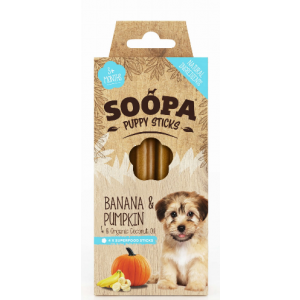 SOOPA PUPPY STICKS Banana & Pumpkin (banan i dynia) 100g