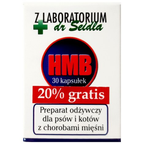 Dr Seidel HMB preparat odżywczy dla psów i kotów 30 kaps. + 20% gratis