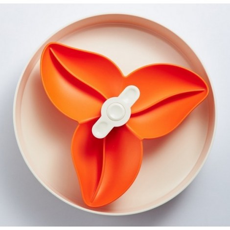 Spin Interaktywna miska Flower/Spin biało-pomarańczowa - 2