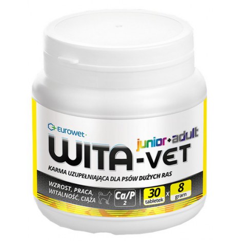 Wita-Vet - preparat mineralno-witaminowy dla suk i szczeniąt ras dużych 8g 30tabl