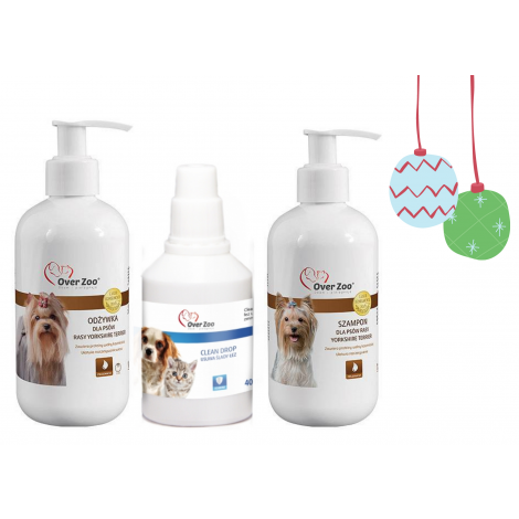 OVERZOO ZESTAW ŚWIĄTECZNY DLA PSÓW RASY YORKSHIRE TERRIER + CLEAN DROP