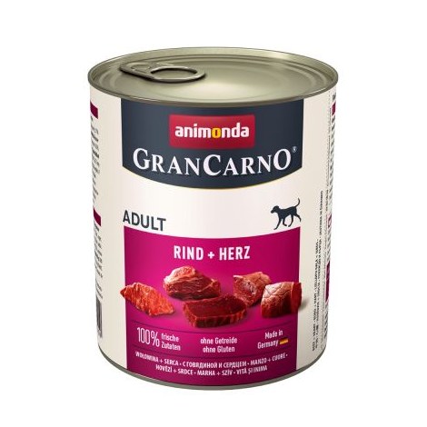 ANIMONDA GranCarno Orginal Adult puszki wieprzowina z sercami drobiowymi 800g